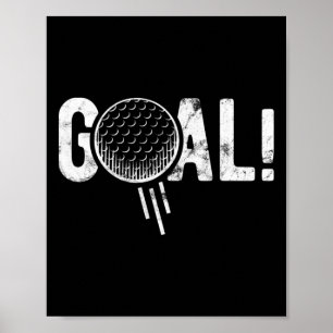 Poster Gol de Futebol Engraçado Golfe Quatro Piada