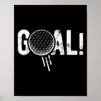 Poster Gol de Futebol Engraçado Golfe Quatro Piada