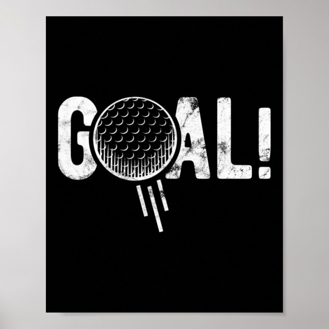 Poster Gol de Futebol Engraçado Golfe Quatro Piada  (Frente)