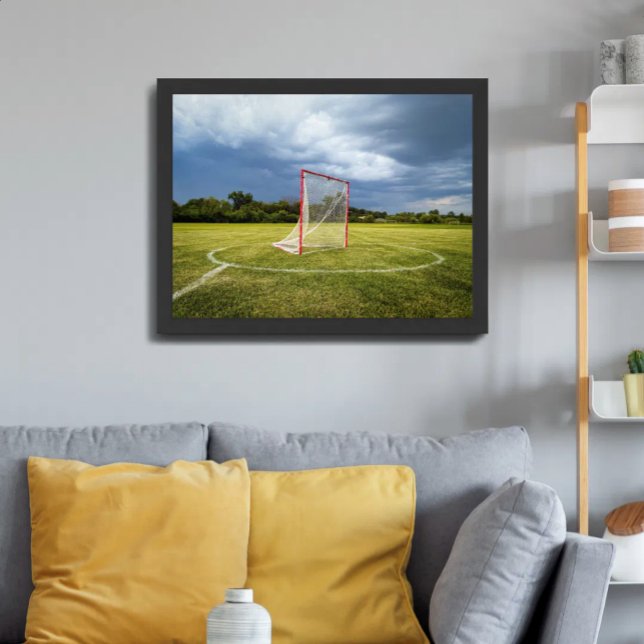 Poster Gol de Lacrosse Campo Céu Tempestuoso Dramático (Criador carregado)
