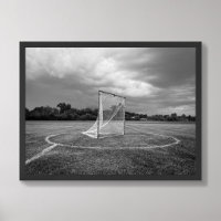 Gol de Lacrosse Campo Preto e Branco