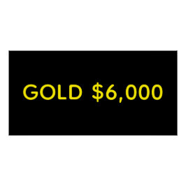 Pôster Gold $6,000 Market Celebration