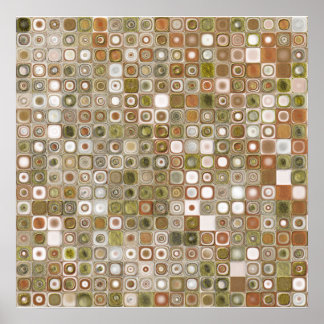 Poster Gold and Copper Mosaic