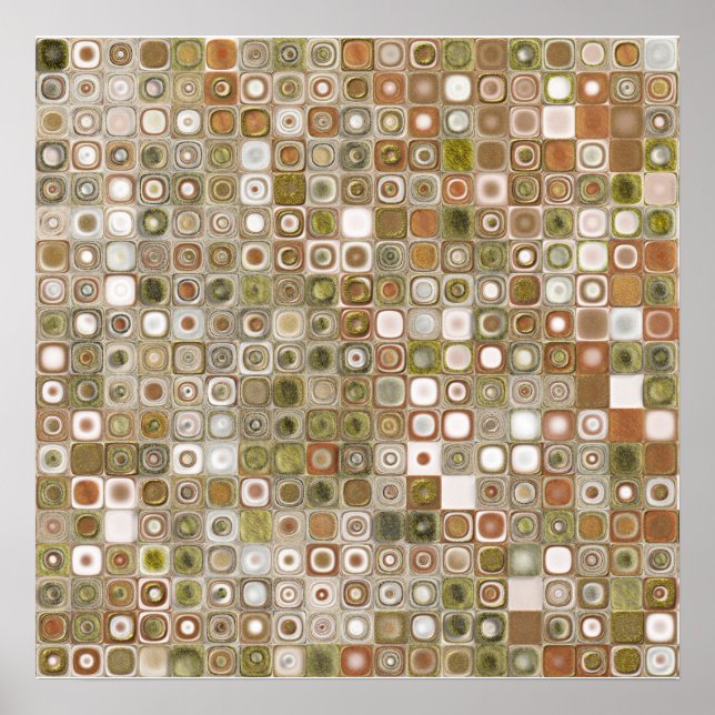 Poster Gold and Copper Mosaic (Frente)