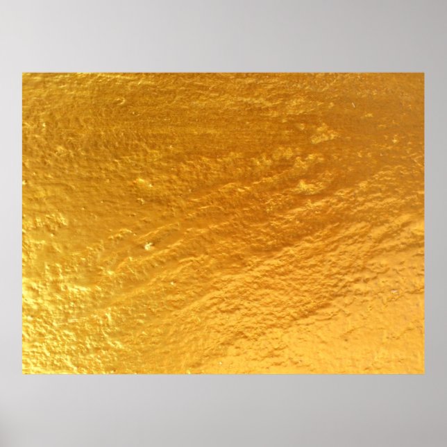 Poster Gold color concrete wall textureabstract, ancient, (Frente)