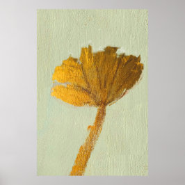 Poster Gold Flower on Canvas
