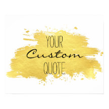 Gold foil paint stroke Personalized quote print