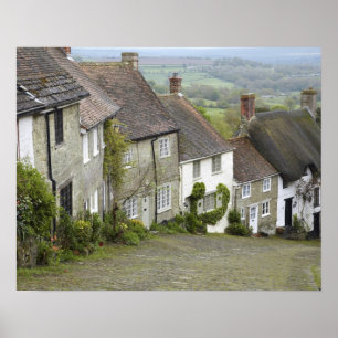 Pôster Gold Hill, Shaftesbury, Dorset, Inglaterra, Unido
