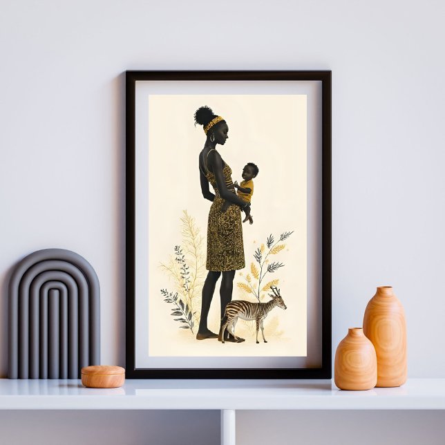 Poster Golden Bond: Mother and Child with Zebra  (Criador carregado)