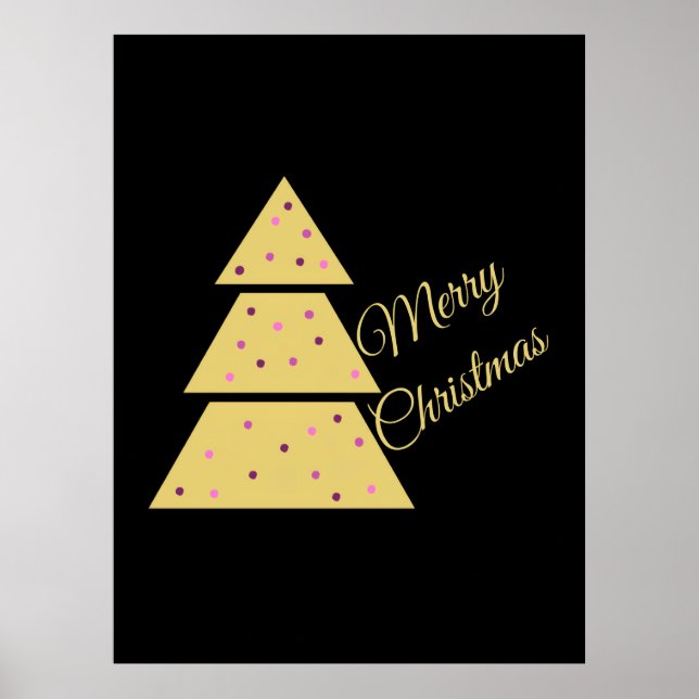 Poster Golden Christmas Tree (Frente)