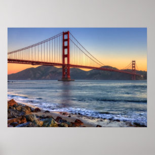 Poster Golden gate bridge da fuga de San Francisco Bay