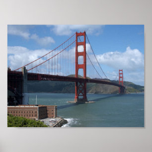 Pôster Golden gate bridge em Frisco