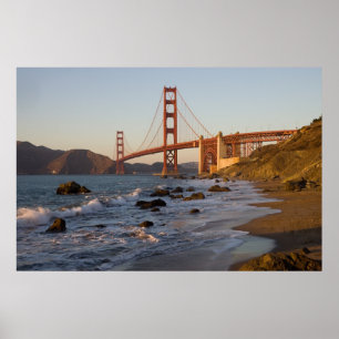 Pôster Golden Gate Bridge from Baker Beach