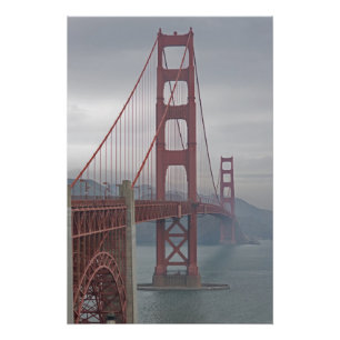 Pôster Golden gate bridge na névoa