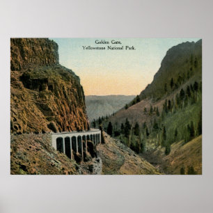 Pôster Golden Gate, parque nacional de Yellowstone
