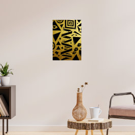 Poster Golden Geometry: A Modern Glow