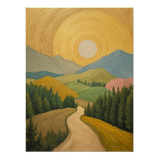 Pôster Golden Horizon Trail