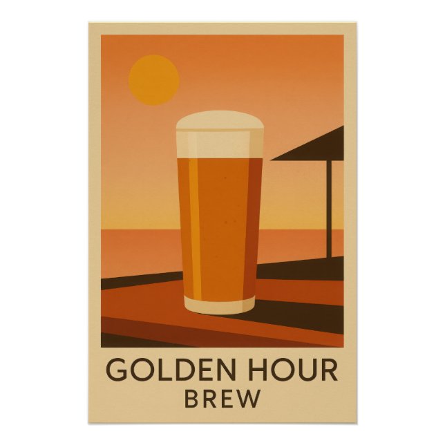 Pôster Golden Hour Brew (Frente)