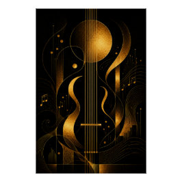 Pôster Golden Melody Art Poster