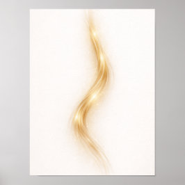 Poster Golden Minimal Flow III Wall Art – Elegant Gold 