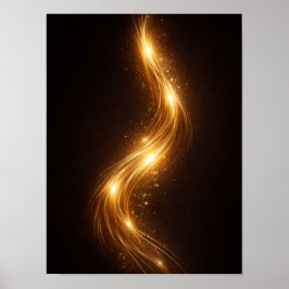 Poster Golden Noir Abstract Wall Art – Luxury Gold