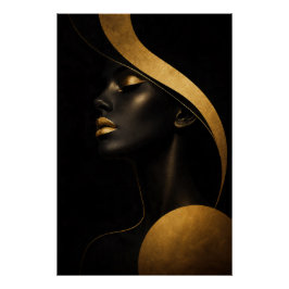 Pôster Golden Noir Muse Wall Art Poster