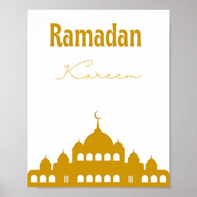 Poster Golden "Ramadan Kareem" Wall Art  (Frente)