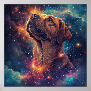 Poster Golden Retriever por Whimsical Cosmos
