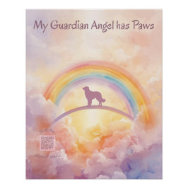 Pôster Golden Retriever Rainbow Bridge Poster – Dog Loss