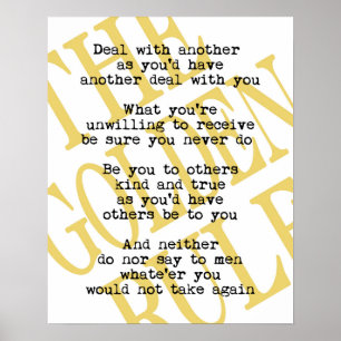 Poster Golden Rule Quotation
