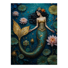Pôster Golden Tides: Mermaid Symphony