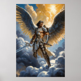 Poster Golden Warrior of Heaven Archangel Michael
