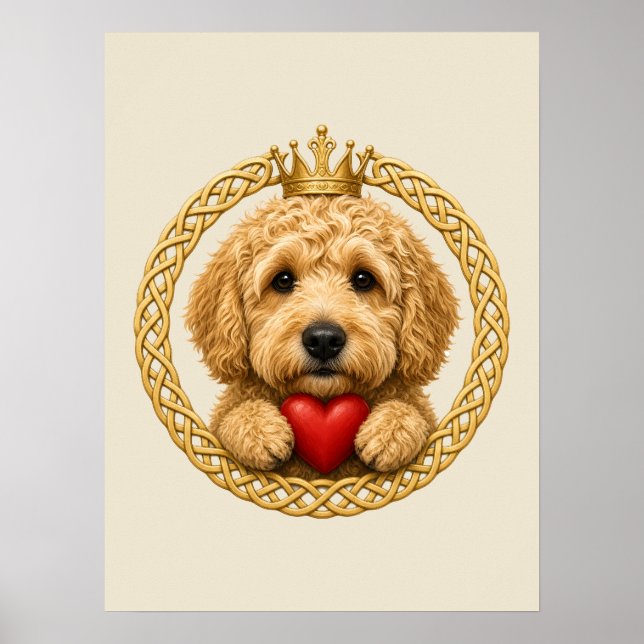 Poster Goldendoodle Claddagh (Frente)