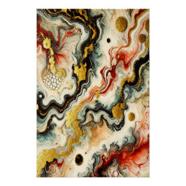 Pôster Goldene Flüsse