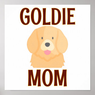 Poster Goldie Golden Retriever Dog Dad Mom Pet Lovers