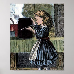 Pôster Goldilocks que prova a ilustração do vintage da