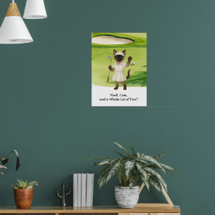 Poster Goleador está no green para amantes de gatos siame