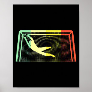 Poster Goleiro de Futebol Antigo para Meninos e Meninas T