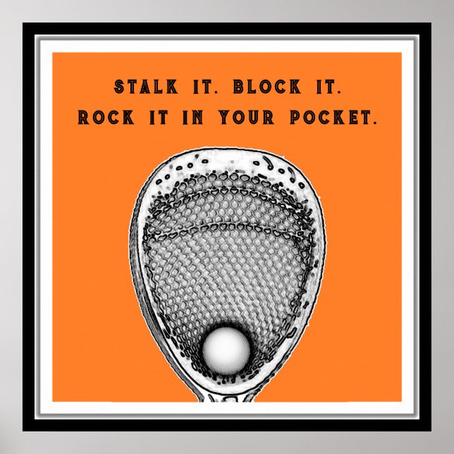 Poster Goleiro de Lacrosse (Frente)