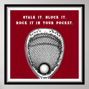 Poster Goleiro de Lacrosse