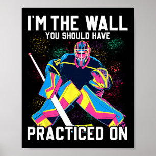Poster Goleiro engraçado de hóquei no gelo Jogador de hóq