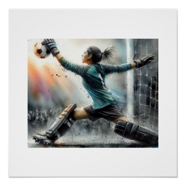 Pôster Goleiro Salva Bola de Futebol,  (Frente)