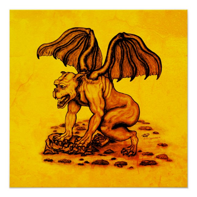 Pôster Golem Gargoyle (Frente)