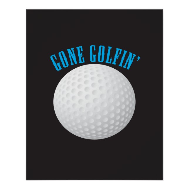 Pôster Golf Ball ⛳ 🎁 Golfe Golfe (Frente)