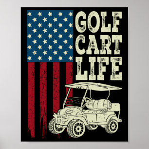 Poster Golf Carrinho Camisa Homens Mulheres Crianças Band