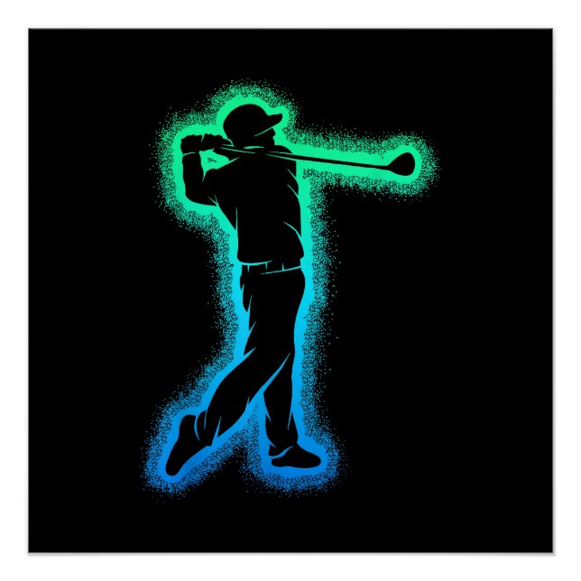 Pôster Golf Club Golfer Kids Boys Golfing (Frente)