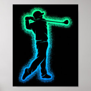 Poster Golf Club Golfer Kids Boys Golfing