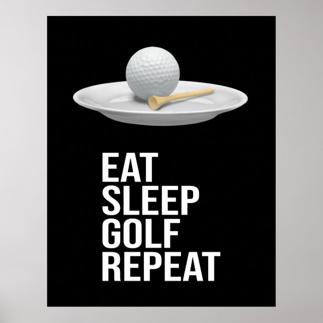 Poster Golf Coma Dormir Golfe Repetir (Frente)