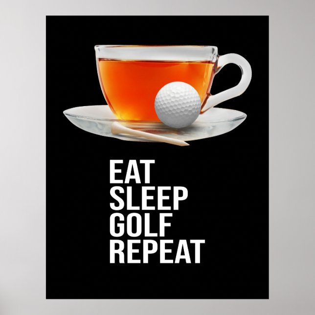 Poster Golf Coma Dormir Golfe Repetir (Frente)