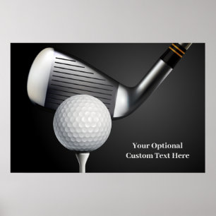 Poster Golf de Texto Personalizado